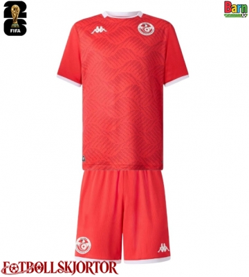 Tunisien Hemmakläder Barn VM 2026 Kortärmad (+ Korta byxor)